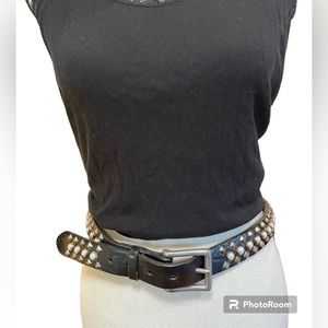 Handcrafted Studded Leather Belt